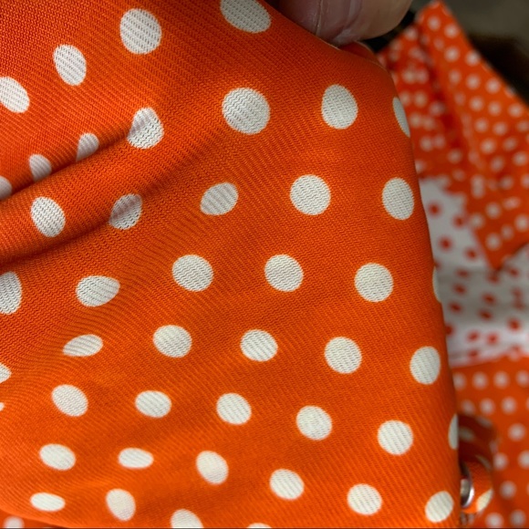 Vintage 60s 70s polka dot polyester dress set - Picture 11 of 11